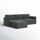 Deirdre 4 - Piece Modular Upholstered Reversible Chaise L-Sectional
