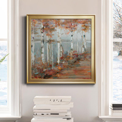 Birch Walk I - Cadre photo, reproduction d'art sur toile