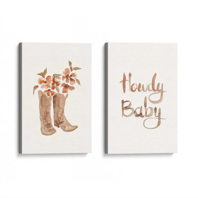 Cowboy Boots in Bloom Set of 2