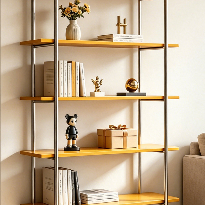 Tablette moderne en acier inoxydable, (5 Shelves) 70.87"H x 23.62"W x 13.78"D