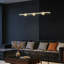 1 luminaire suspendu à DEL en verre doré noir à intensité variable