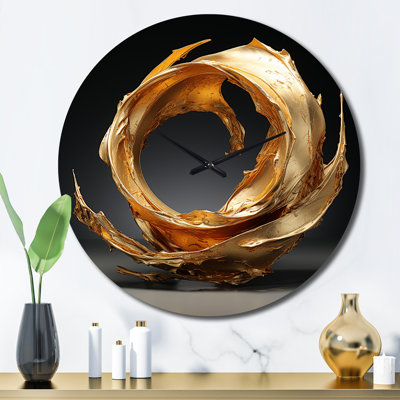Horloge murale abstraite en spirale