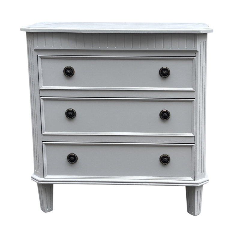 Byrum 65cm W 3 - Drawer Chest of Drawers, Grey