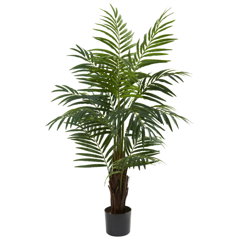 Charlack Faux Palm Tree in Plastic Pot, 48" H x 37" W x 35" D/350 Leaves