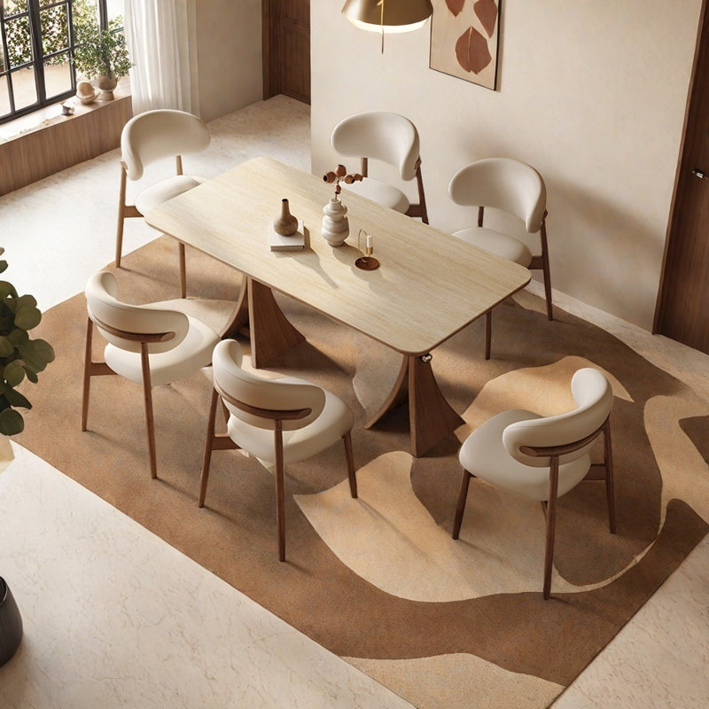 Ensemble de table de salle à manger rectangulaire Vintage, H 29,52 po x L 62,99 po x l 31,49 po