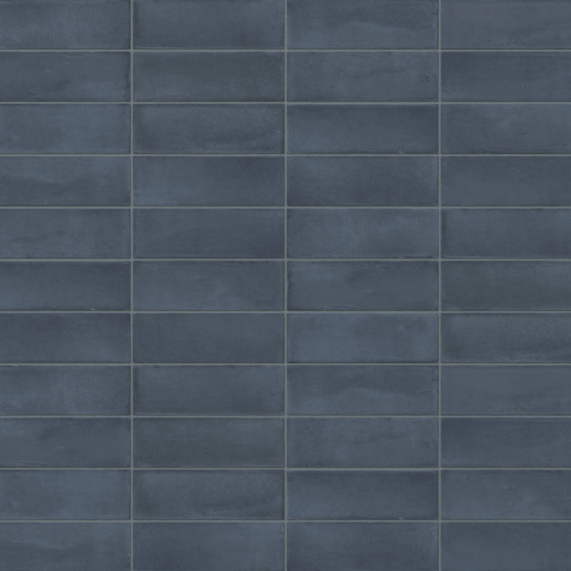 Coco Living 2 in. x 6 in. Porcelain Zellige Wall and Floor Tile (Matte), Midnight Blue Matte
