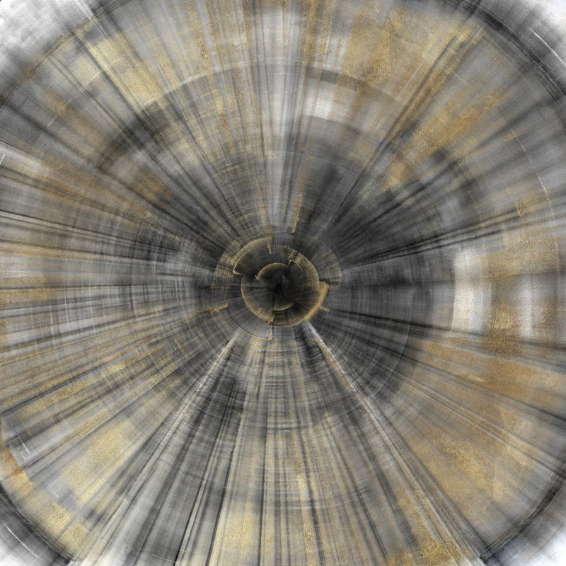 Golden Rays sur toile, H 12 po x l 12 po