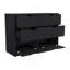 Commode de commode, quatre tiroirs, finition wengé noir-24811493
