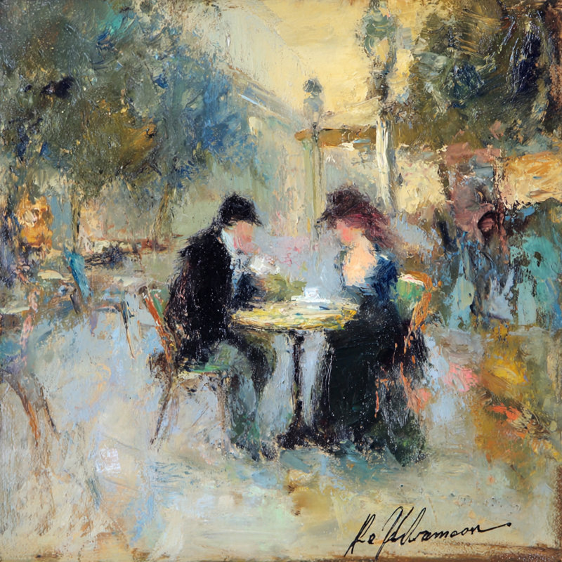 Cafe Love Storey Wrapped Canvas Wall Art, 40"W x 40"H x 1.5"D
