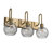3-Light Dimmable Sphere Globe Ribbed Glass Bathroom Vanity Light-408765334