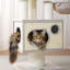 Arbre à chat moderne à plusieurs niveaux pour Maine Coons avec condo spacieux, H 48,4 po-1811539048