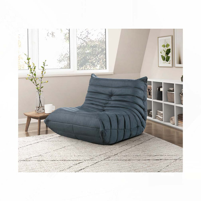 Fauteuil confortable en microfibre, Gris anthracite