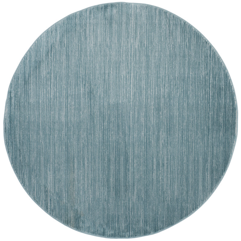 Mcevoy Aqua Area Rug, Round 9'