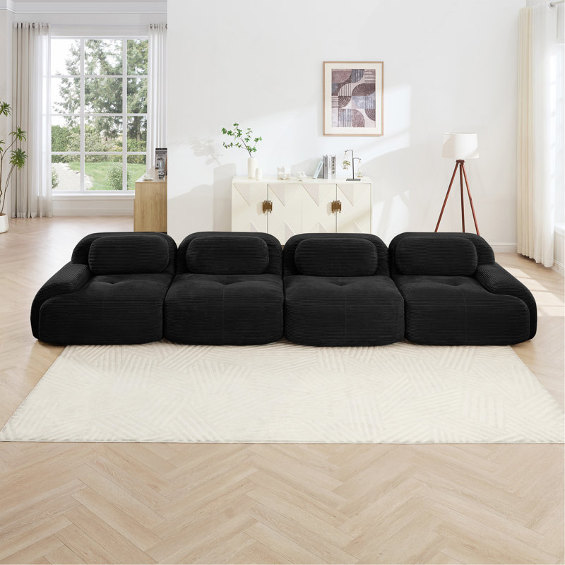 Canapés modulaires à 4 places pour animaux de compagnie, velours côtelé doux, conception ergonomique pour la maison