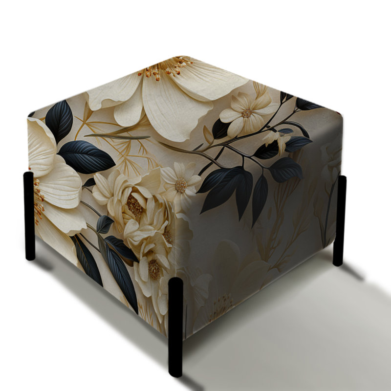 Carvajal - Repose-pieds carré floral