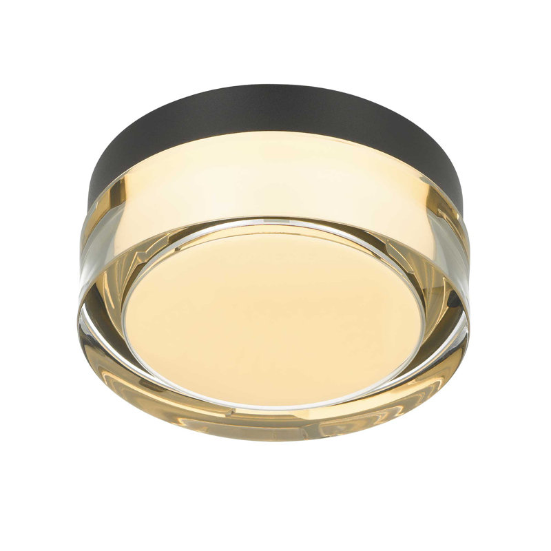 Plafonnier encastré DEL noir 6 pouces, Noir, H 2,5 po x l 6 po x P 6 po