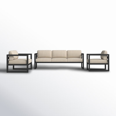 Smith 3 Piece Sofa Seating Group with Sunbrella® Cushions