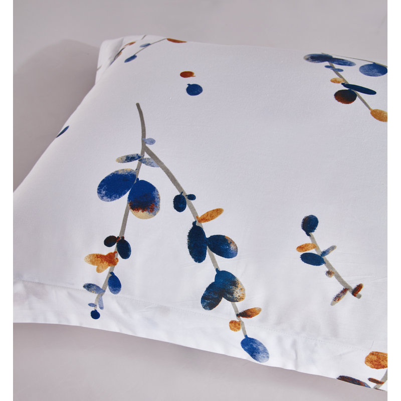Brackmann Cotton Sateen Floral Duvet Cover, Twin Duvet Cover