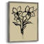 Encre florale I, impression encadrée - bois massif-468715835