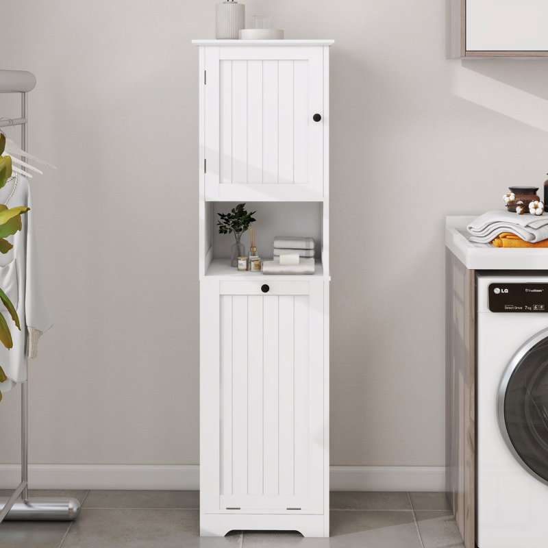 Armoire de trieur de linge inclinable à un compartiment et une porte