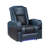 Alair Blue & Black Leather Aire Power Motion Recliner W/Bluetooth-2085958076