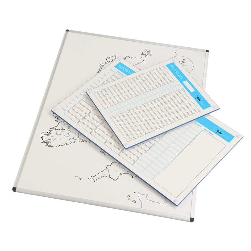 Planner Wall Mounted Whiteboard, 60cm H x 90cm W