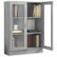 Vitrine vidaXL, bois d'ingénierie, verre moyen-857598752