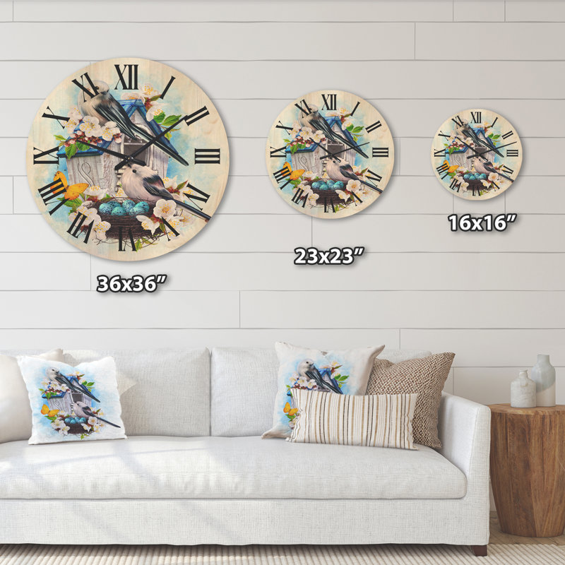 Horloge murale en bois, Très grand