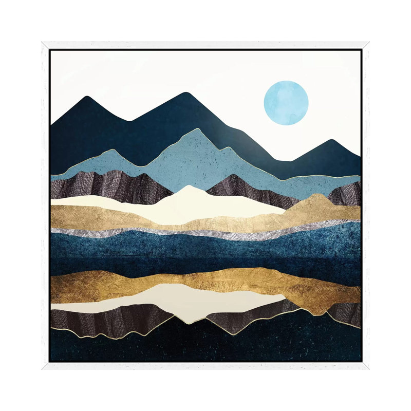 Reflect Hills - Print on Canvas, White Framed, 45.72 cm H x 45.72 cm W