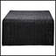Table basse carrée en rotin noir tissé-130006071