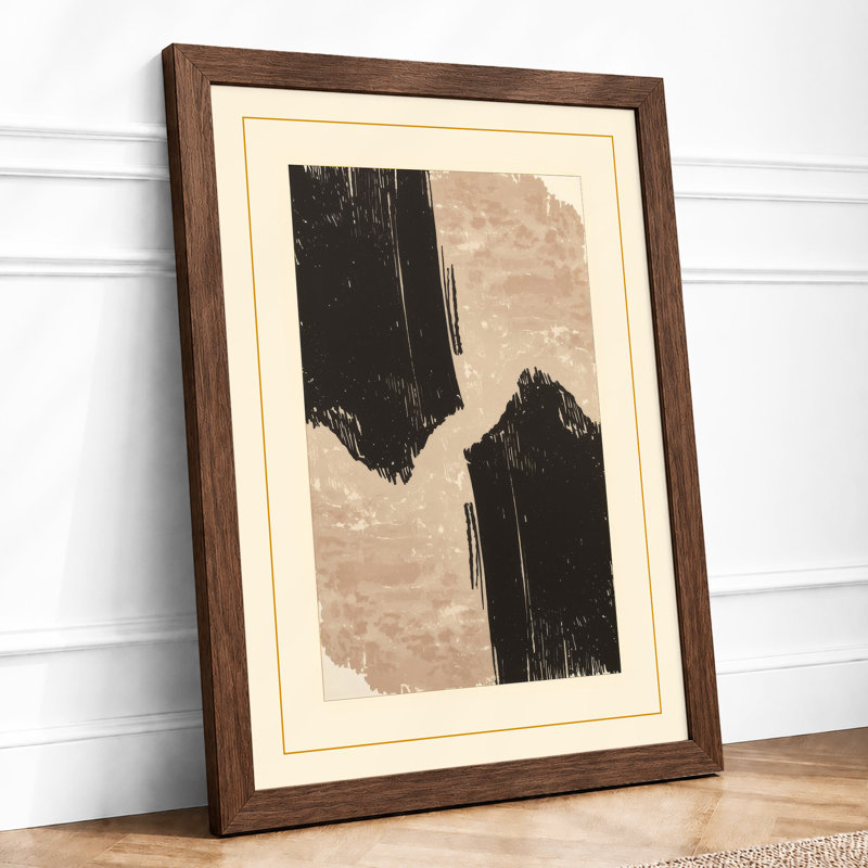 Fragmented Forms Minimalist - Print, Walnut, A3 - 42.0 x 29.7 cm