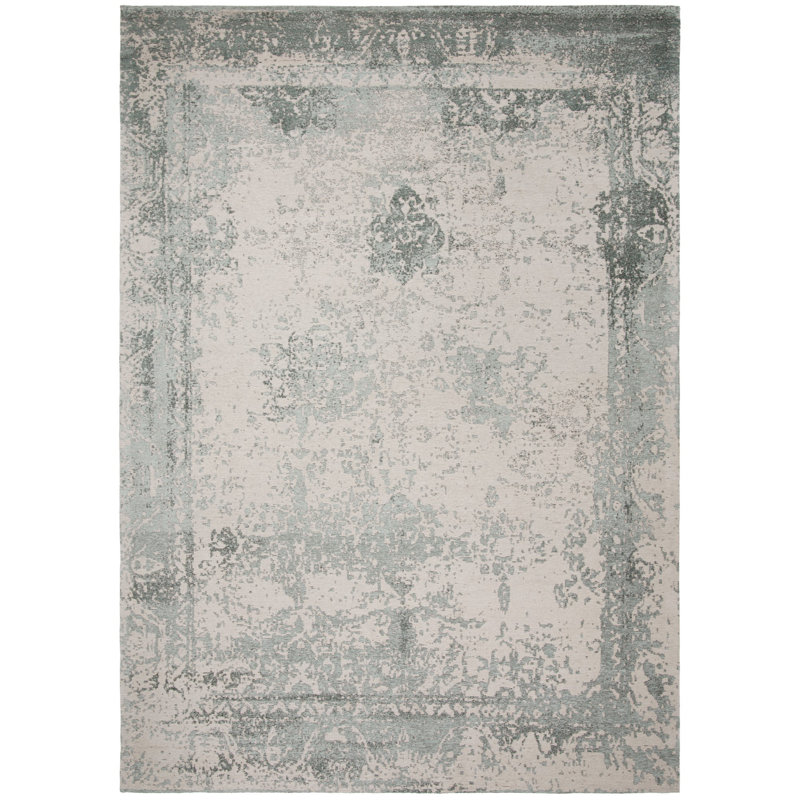 Tapis oriental en coton gris Ellery, Rectangle 6 pi 7 po x 9 pi 2 po