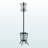 Marka Coat Rack with 8 Hooks in Black Metal, Transitional Style