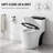 WATERMONY 1.6 GPF Elongated 16.1 Comfort Height Chair Height Floor Mounted One-Piece Toilet with Seat Included