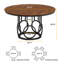 Round Metal Base Dining Table-1571544071