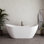 Baignoire autoportante 71 po blanc brillant avec drain interne Streamline