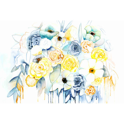 «Yellow Yellow Flower Bouquet», impression sur toile tendue