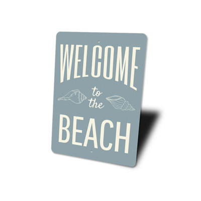 Welcome Beach Aluminum Sign