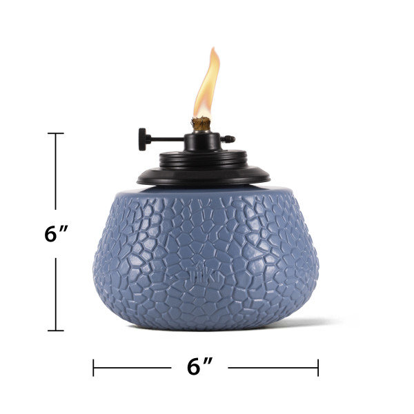 Blue Denim Adjustable Flame Stone Table Torch