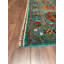 Tapis bleu sarcelle en laine et coton Original