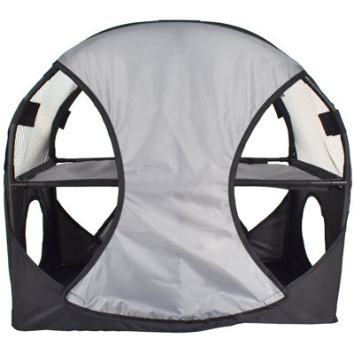 Pet Life Kitty-Play Obstacle Travel Collapsible Soft Folding Pet Cat House