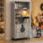 71" Tall Bookshelf w/Doors & Metal Base, 5-Tier Wooden Bookcase with Cabinet and Adjustable Shelf,Farmhouse Book Shelf Industrial Bookcase for Living Room Office Library