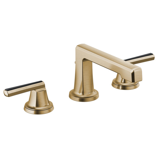 Levoir® Two-Handle Wall Mount Lavatory Faucet, Luxe Gold, Low Lever Handle, 1.5