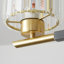 Mid-Century 1-Light Clear Crystal Glass Wall Sconce 