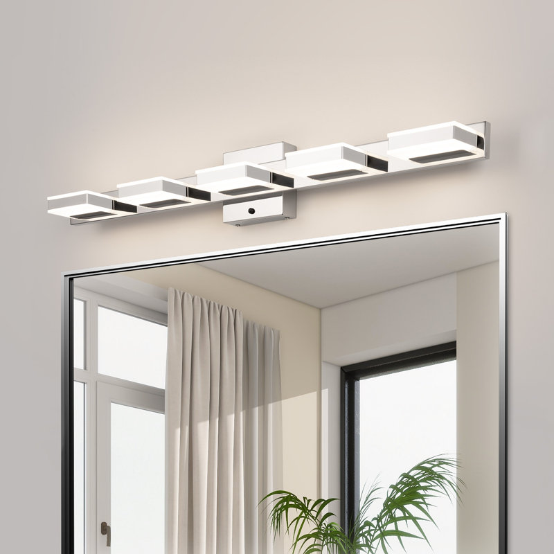 Charnessa Dimmable LED Vanity Light 3000K/4000K/5000K CCT Adjustable, 5, Brushed Nickel
