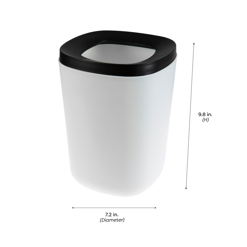 Corbeille pour déchets 5 gallons, Noir / blanc