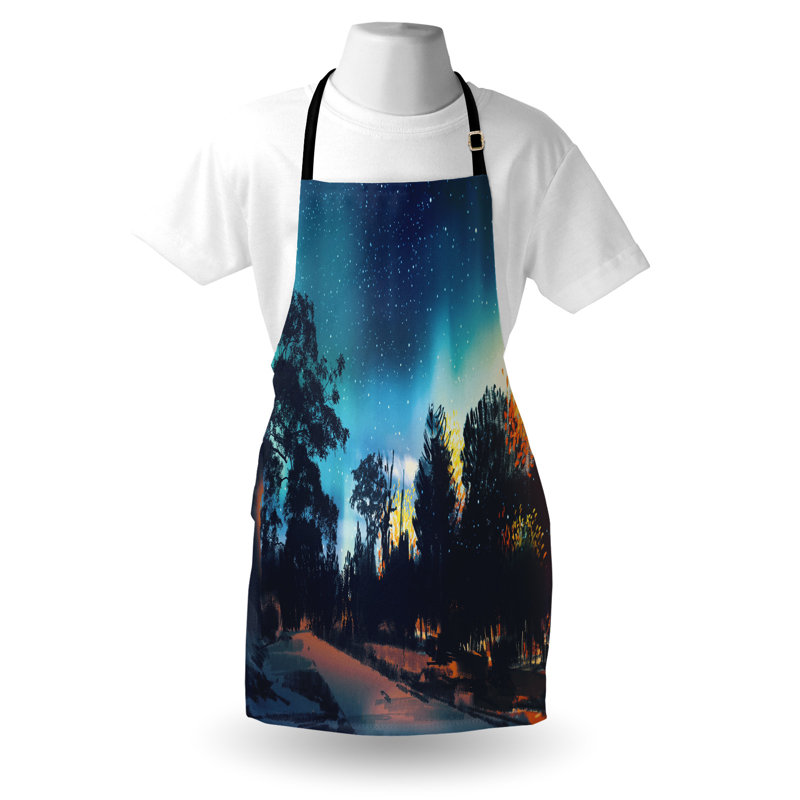 Multicolore tablier East Urban Home Fantasy unisexe, nuit des aurores boréales, taille adulte
