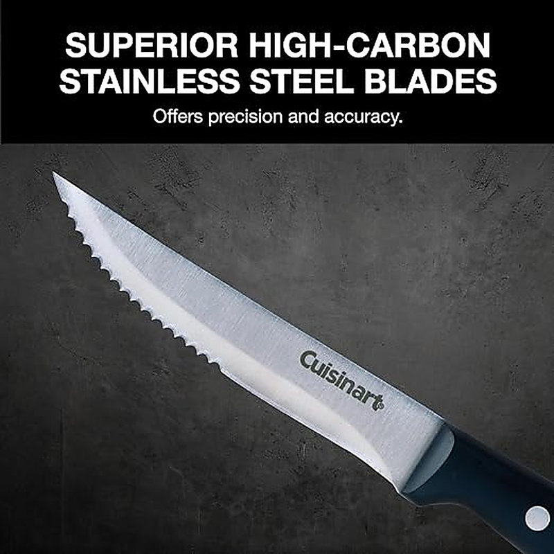 Ensemble de couteaux à steak triple rivet 6 pièces Cuisinart, acier inoxydable