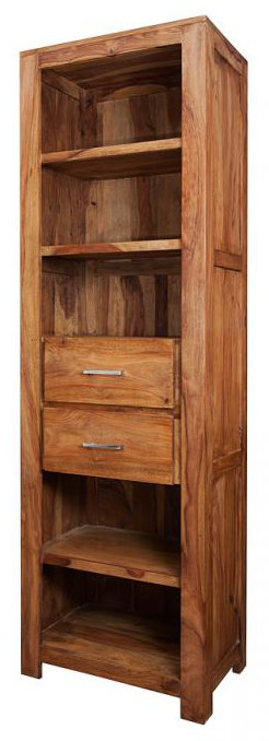 Granby 200cm H x 60cm W Solid Wood Standard Bookcase, Teak