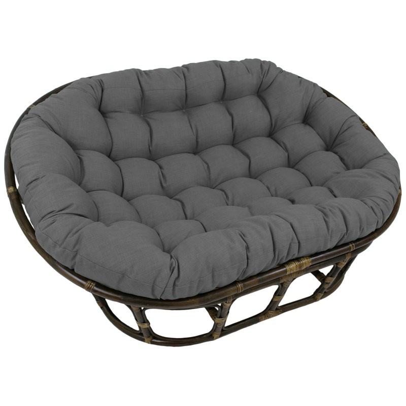 Outdoor 8'' Papasan Seat Cushion, Cool Gray